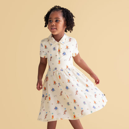 Kyte Baby Polo Dress in Winnie the Pooh Celebration