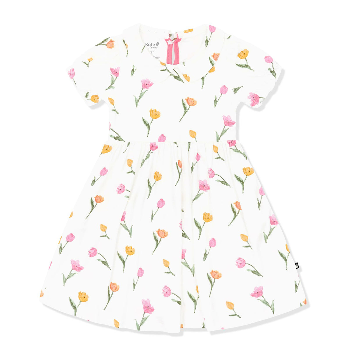 Kyte Baby Peter Pan Collar Dress in Tulip