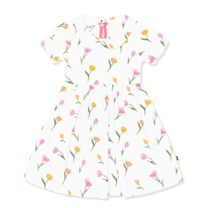 Kyte Baby Peter Pan Collar Dress in Tulip