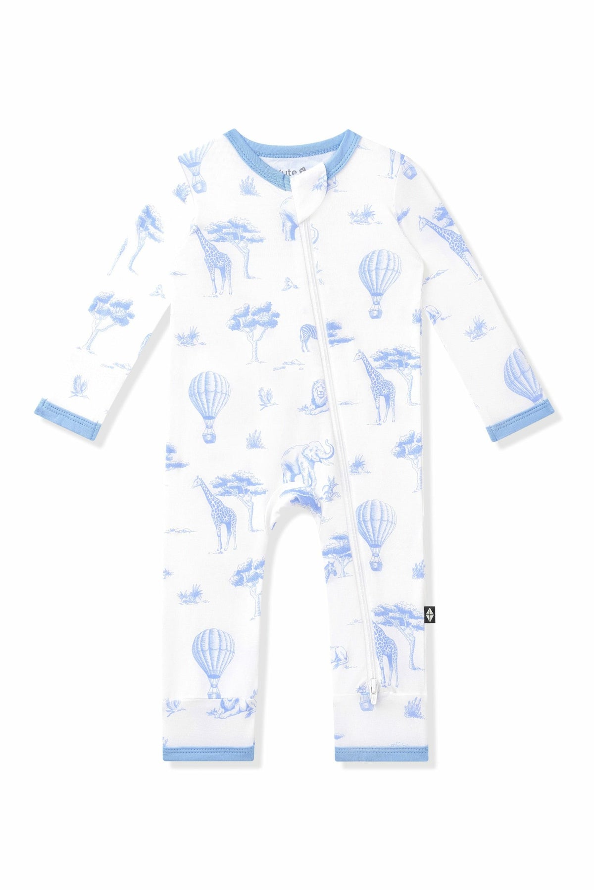 Kyte Baby Zippered Romper in Toile Safari
