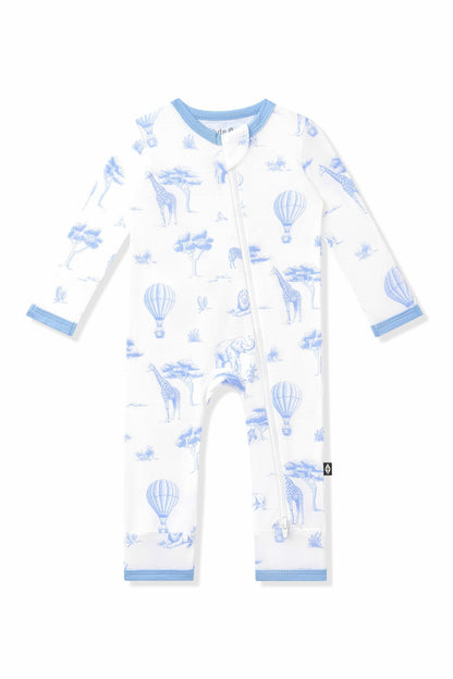 Kyte Baby Zippered Romper in Toile Safari