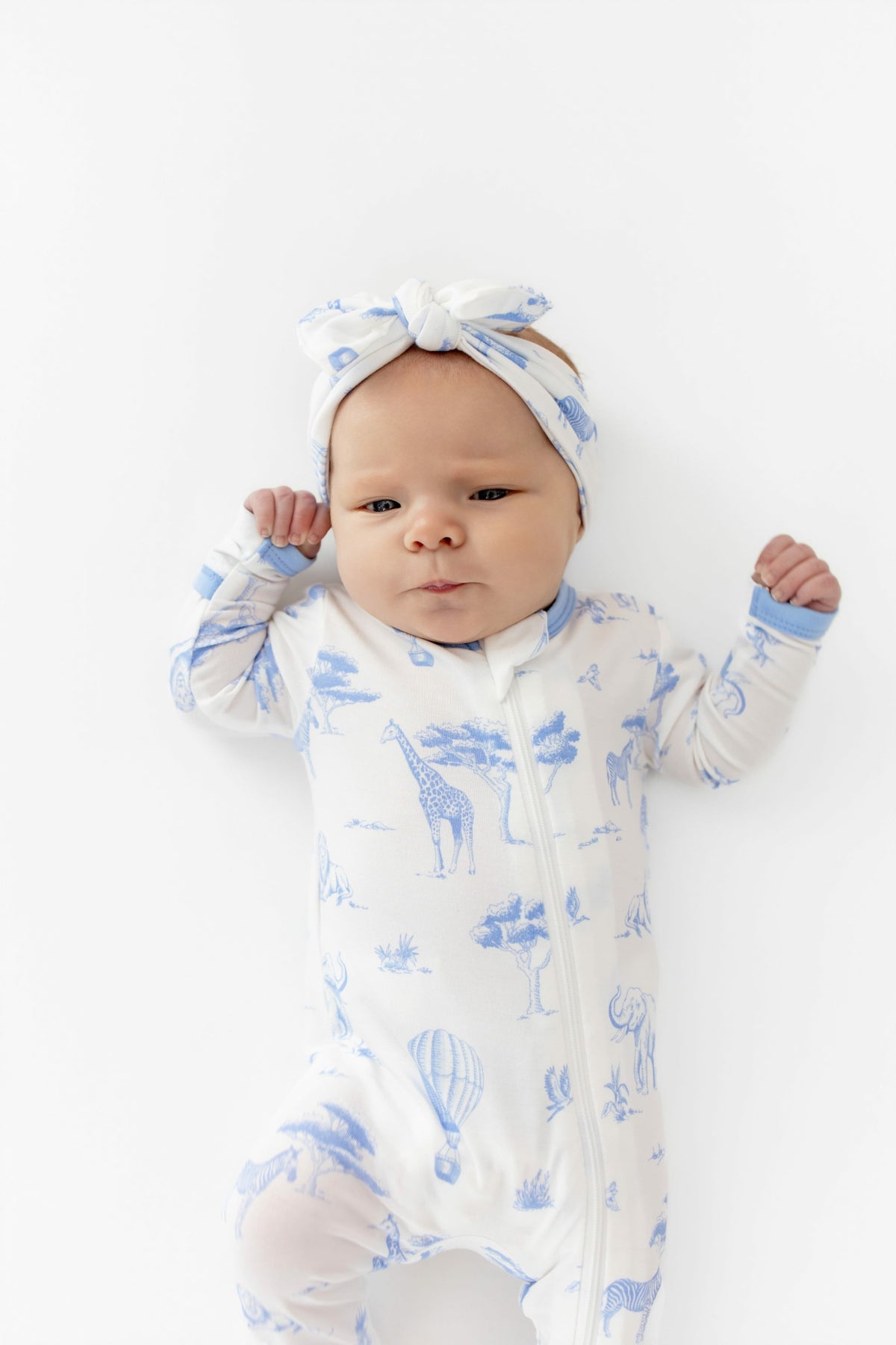 Kyte Baby Zippered Romper in Toile Safari