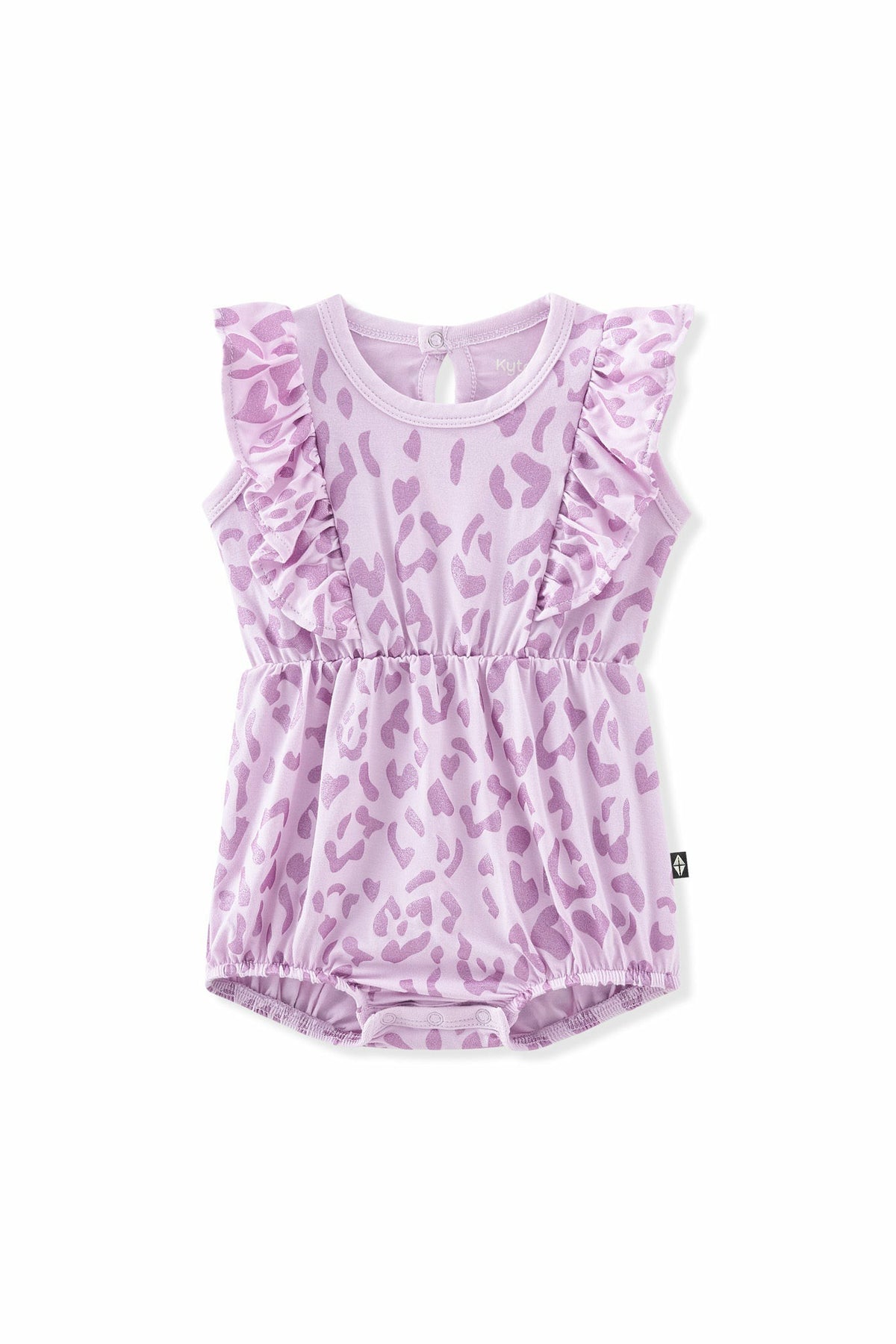 Kyte Baby Bubble Romper in Thistle Leopard