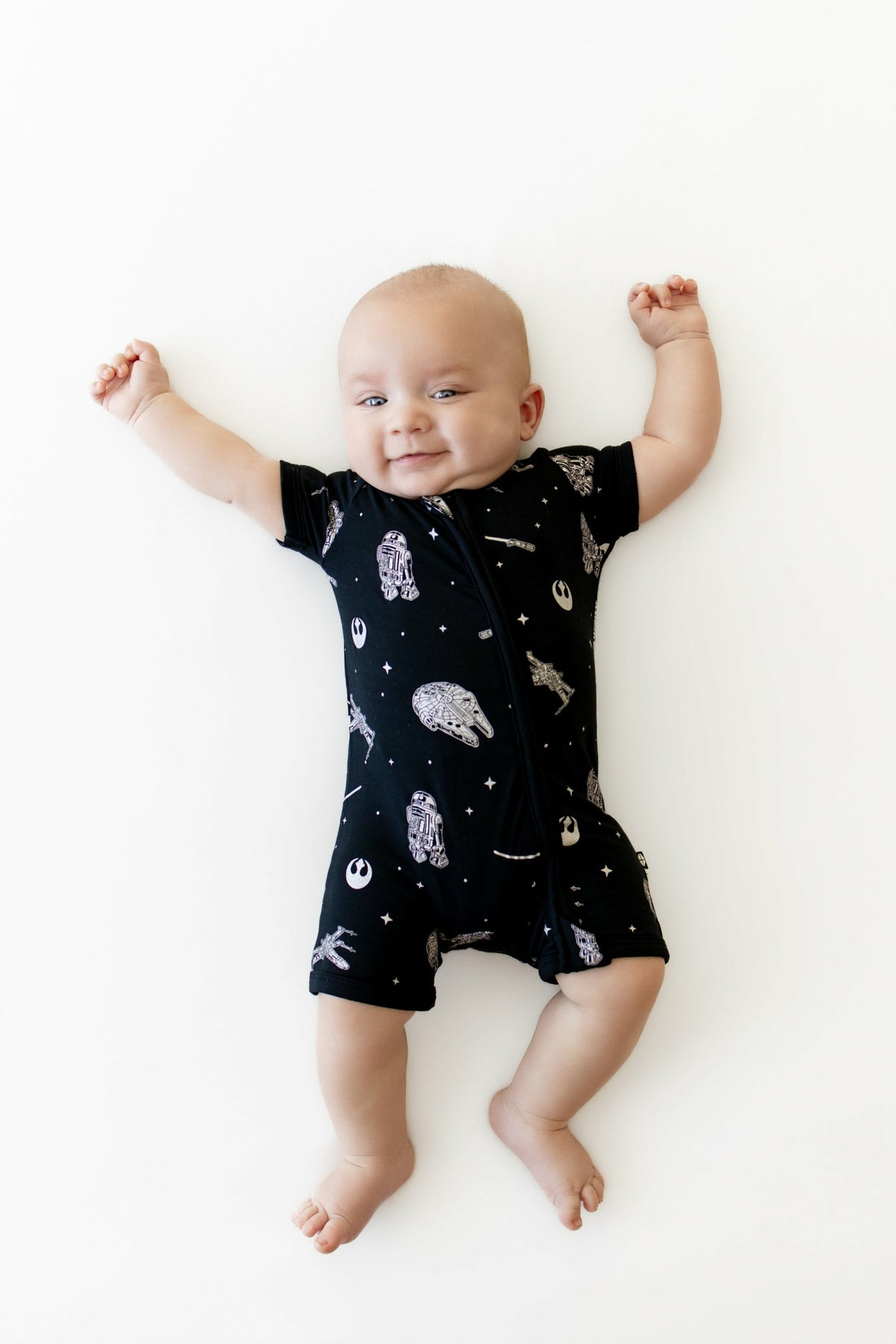 Kyte Baby Zipper Shortall Romper in STAR WARS™