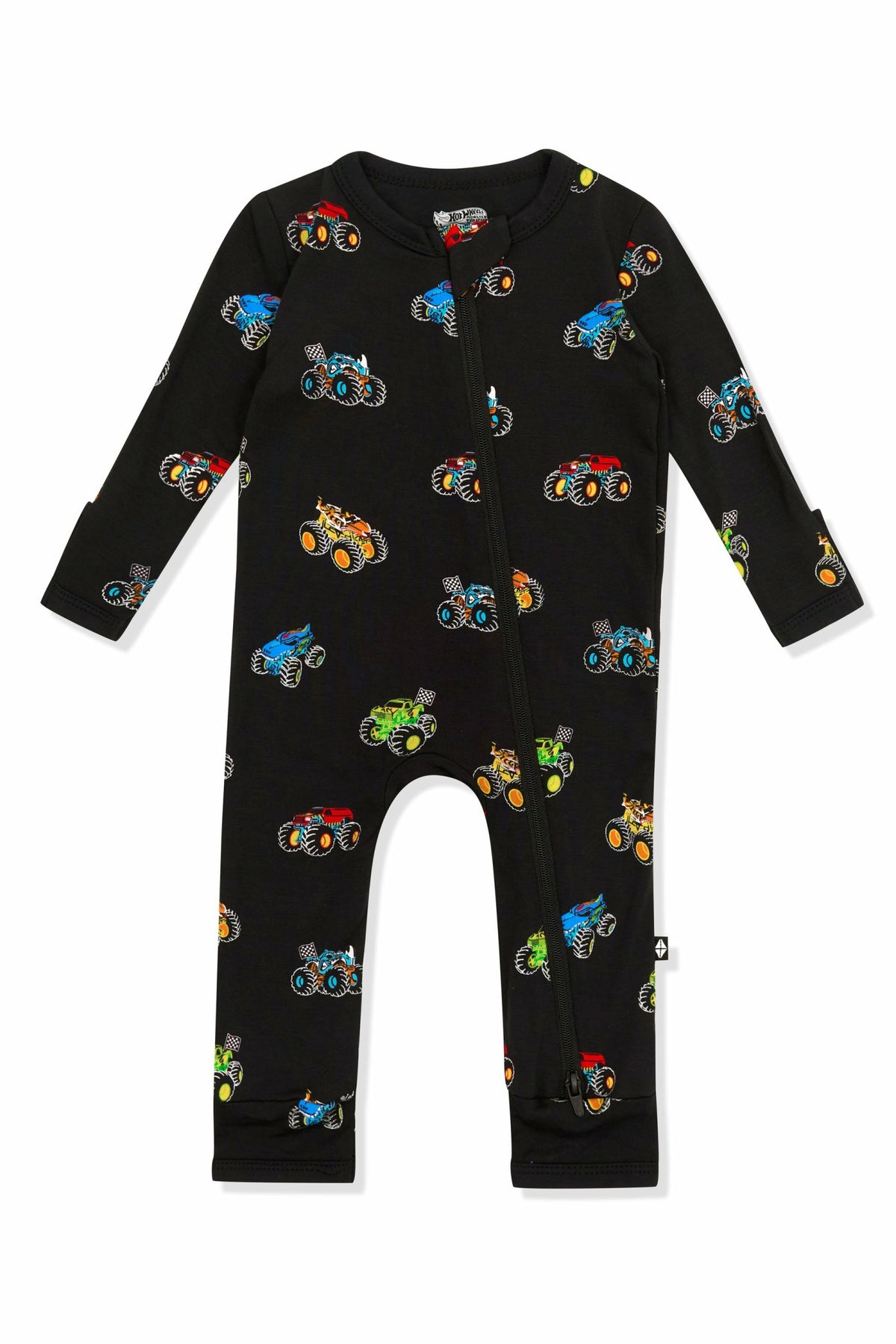 Kyte Baby Zippered Romper in Monster Truck