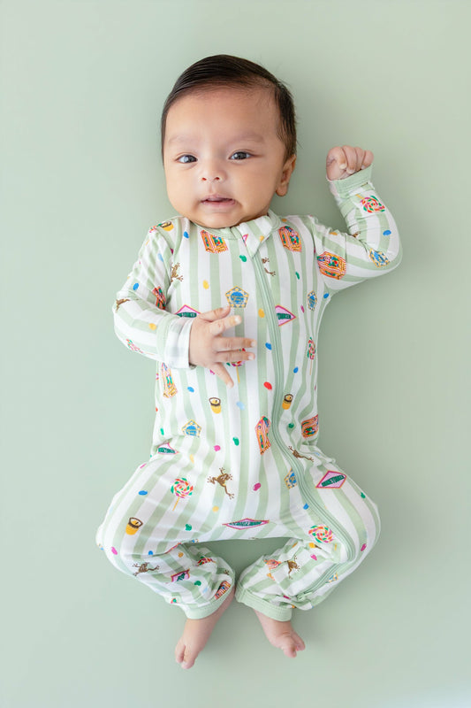 Kyte Baby Zippered Romper in Honeydukes