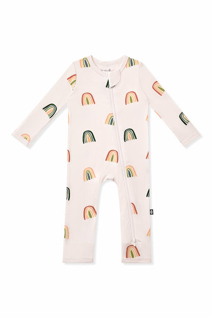 Kyte Baby Zippered Romper in Retro Rainbow