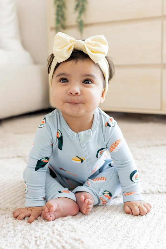 Kyte Baby Zippered Romper in Ice Sushi
