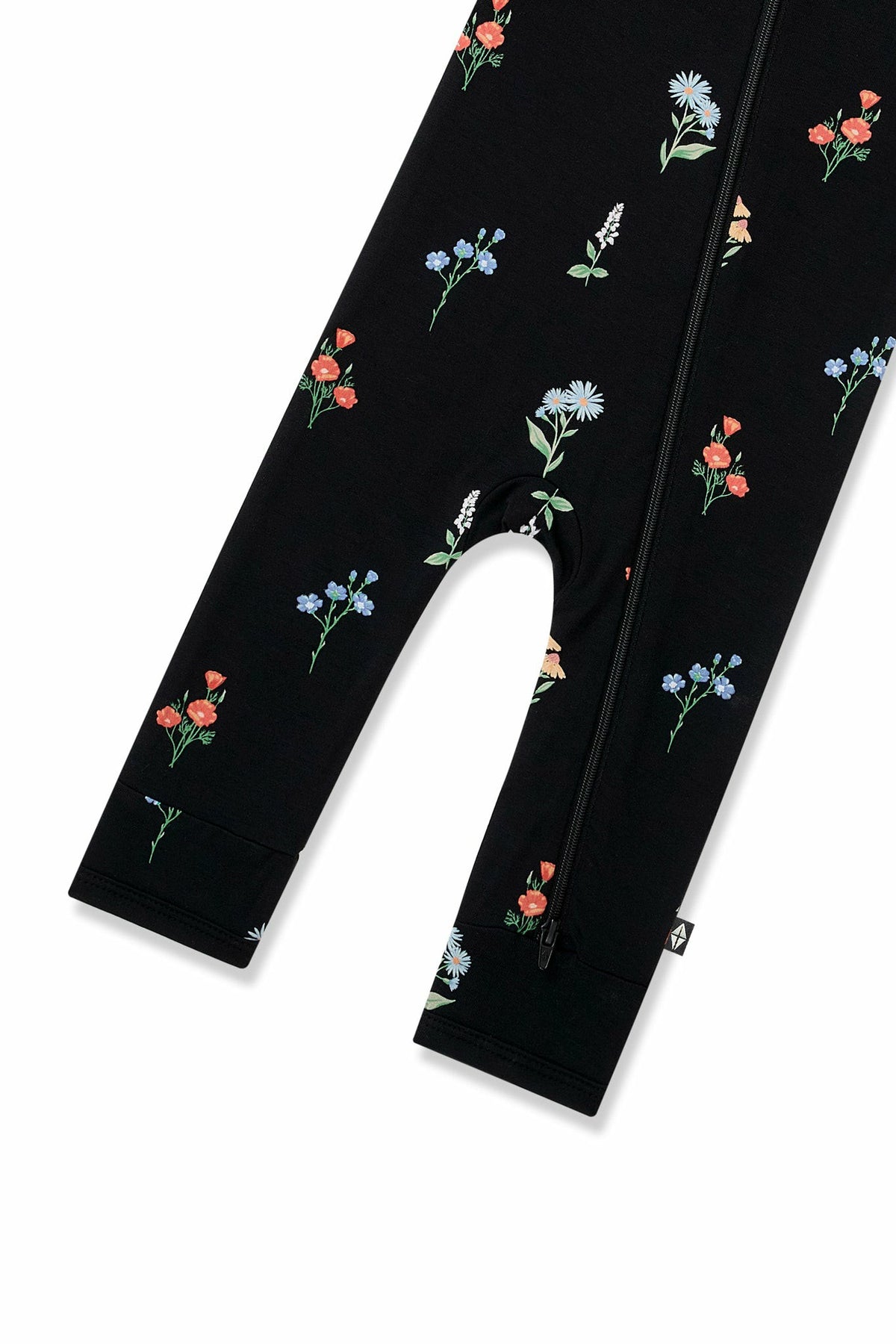 Kyte Baby Zippered Romper in Midnight Wildflower