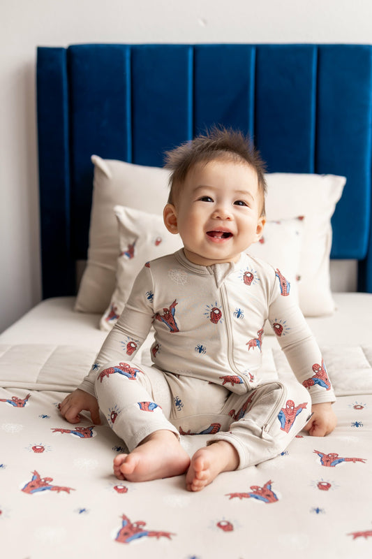 Kyte Baby Zippered Romper in Spider-Man