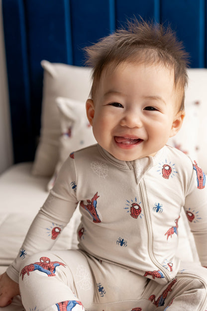 Kyte Baby Zippered Romper in Spider-Man