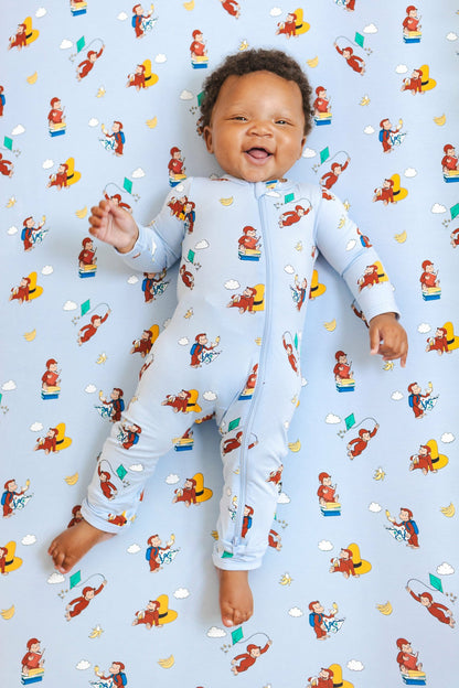 Kyte Baby Zippered Romper in Curious George
