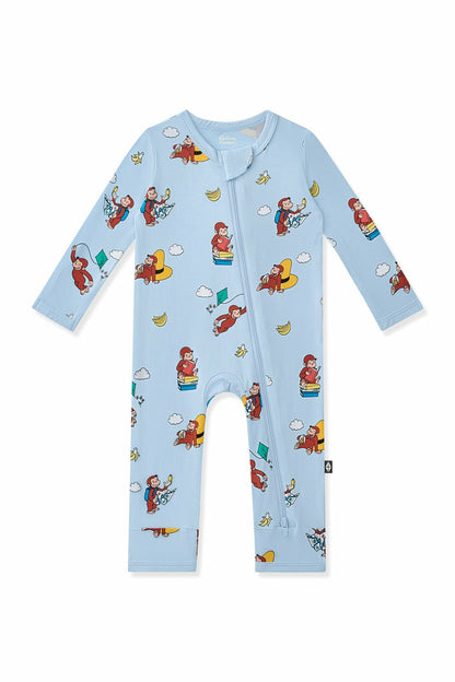 Kyte Baby Zippered Romper in Curious George