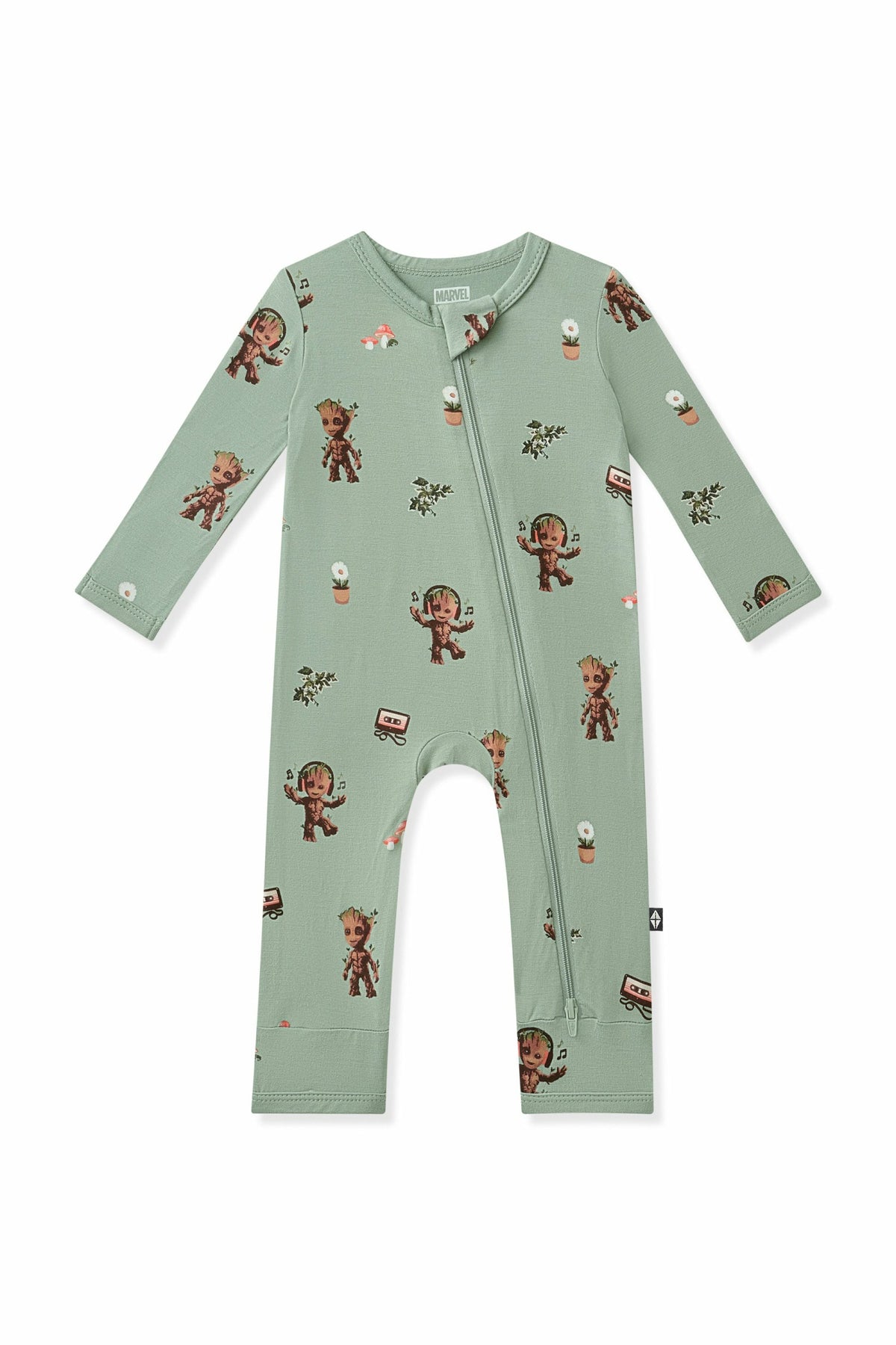 Kyte Baby Zippered Romper in Groot