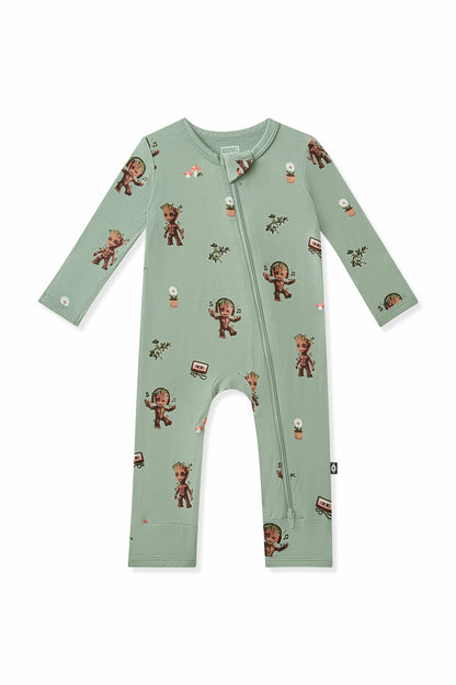 Kyte Baby Zippered Romper in Groot