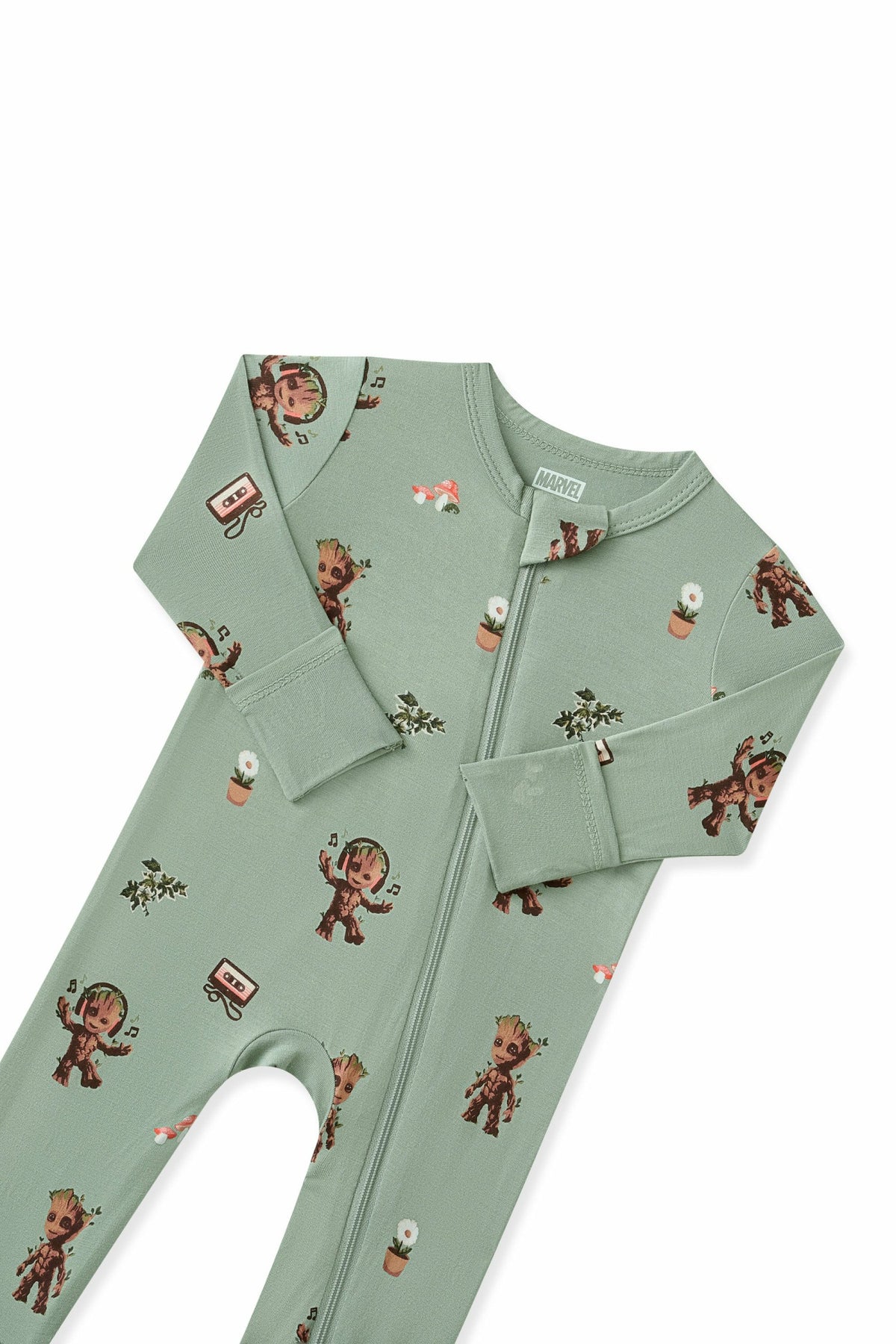 Kyte Baby Zippered Romper in Groot