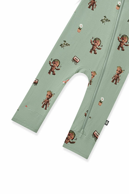 Kyte Baby Zippered Romper in Groot