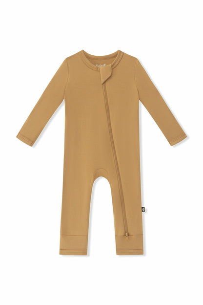 Kyte Baby Zippered Romper in Ochre