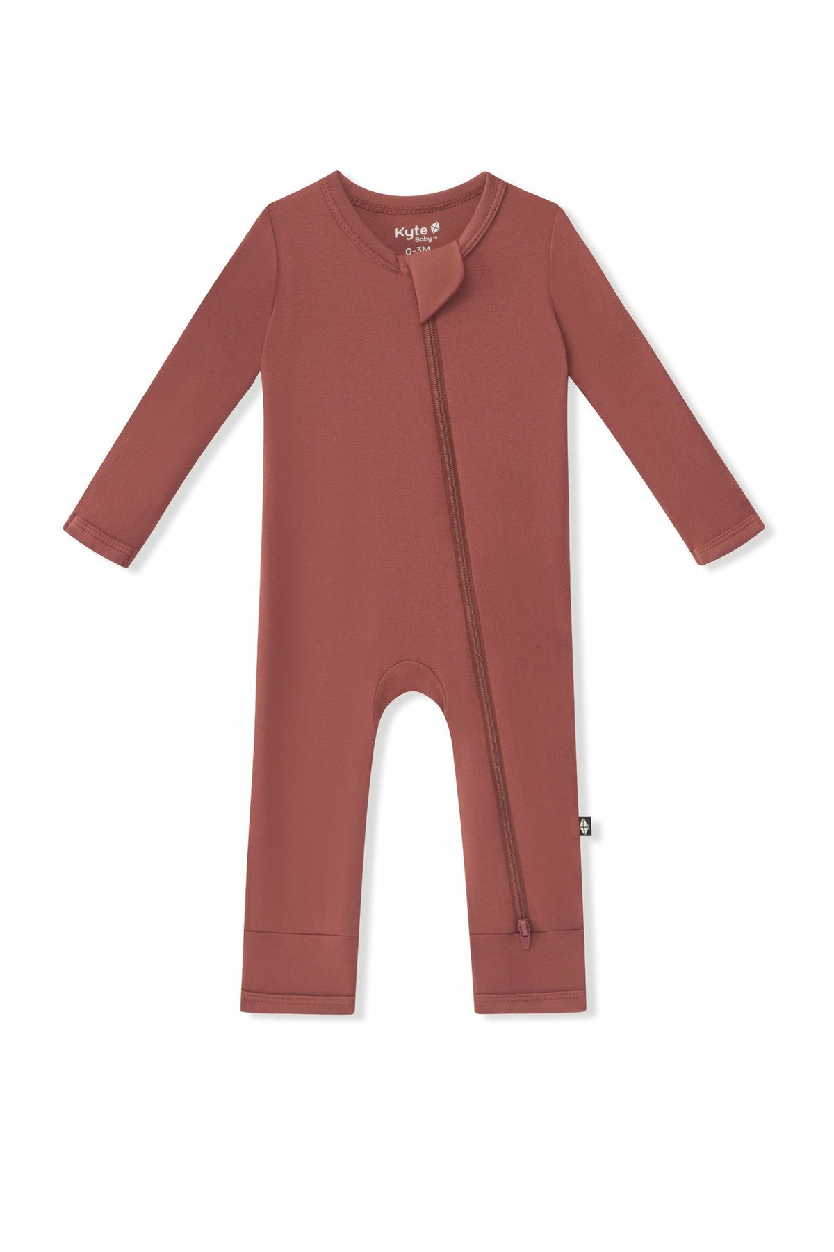 Kyte Baby Zippered Romper in Ember