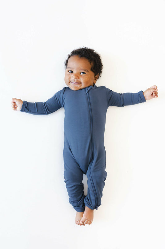 Kyte Baby Zippered Romper in Oxford