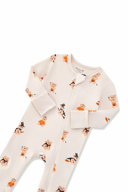 Kyte Baby Zippered Romper in Halloween Teddy