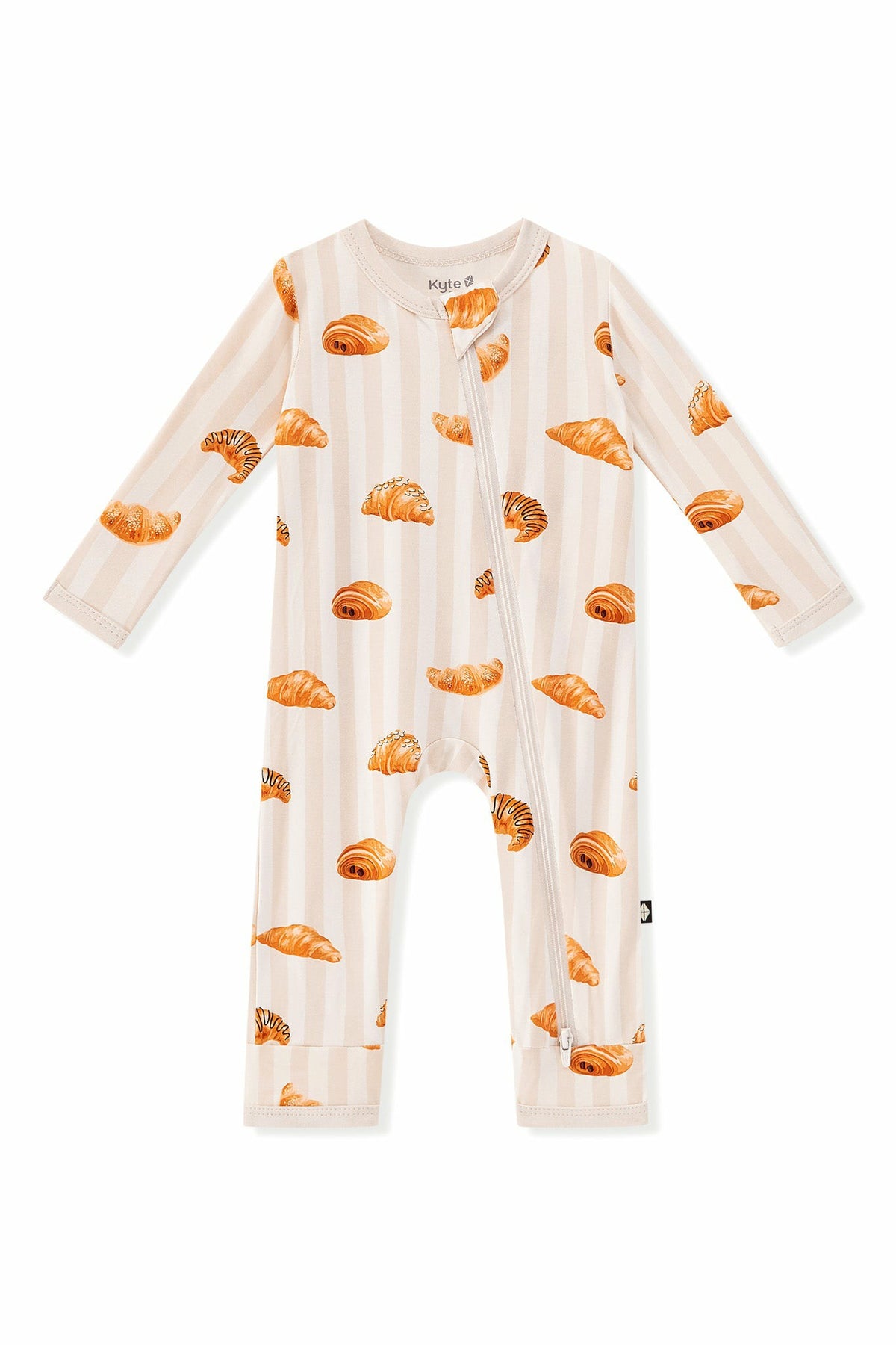 Kyte Baby Zippered Romper in Croissant