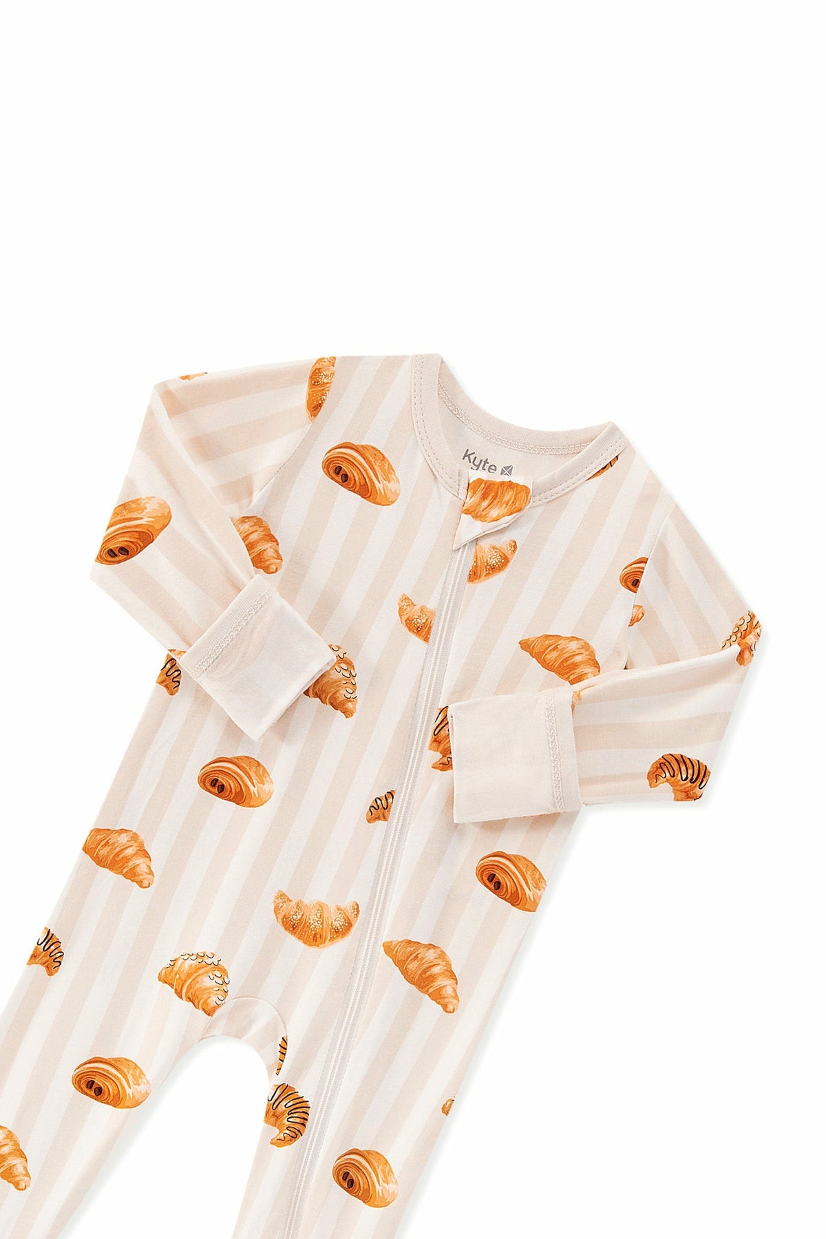 Kyte Baby Zippered Romper in Croissant