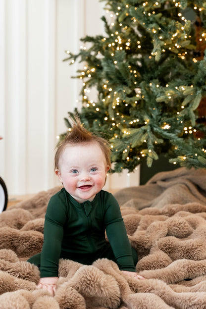 Kyte Baby Zippered Romper in Cypress