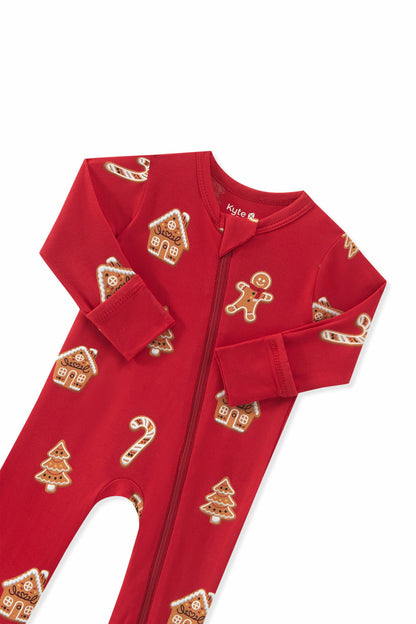 Kyte Baby Zippered Romper in Gingerbread