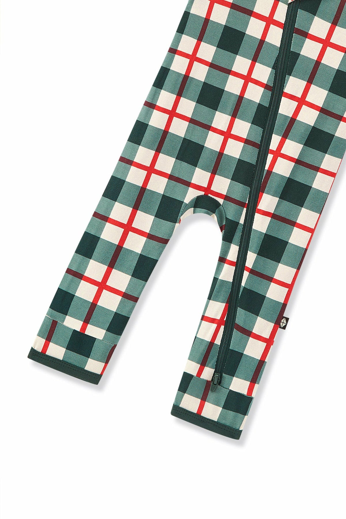 Kyte Baby Zippered Romper in Holiday Plaid