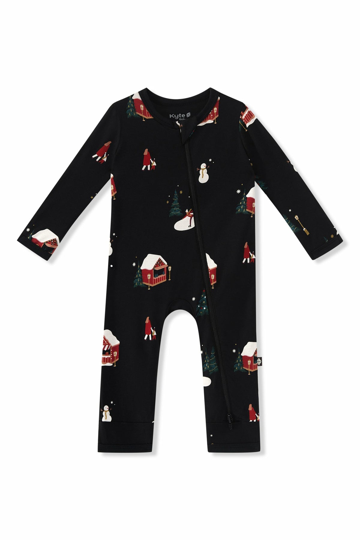 Kyte Baby Zippered Romper in Winter Wonderland