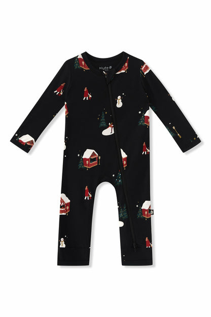 Kyte Baby Zippered Romper in Winter Wonderland