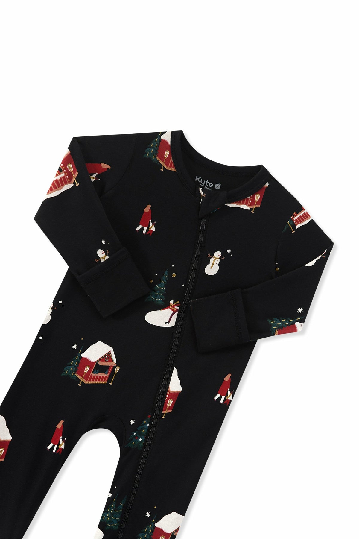 Kyte Baby Zippered Romper in Winter Wonderland