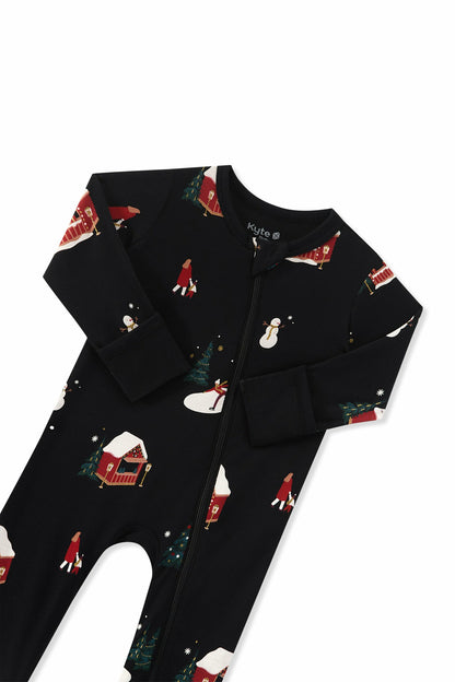 Kyte Baby Zippered Romper in Winter Wonderland
