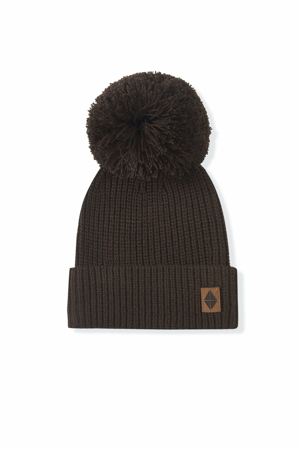 Kyte Baby Chunky Knit Pom Beanie in Espresso
