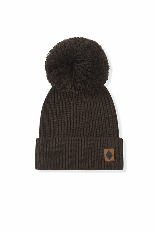 Kyte Baby Chunky Knit Pom Beanie in Espresso