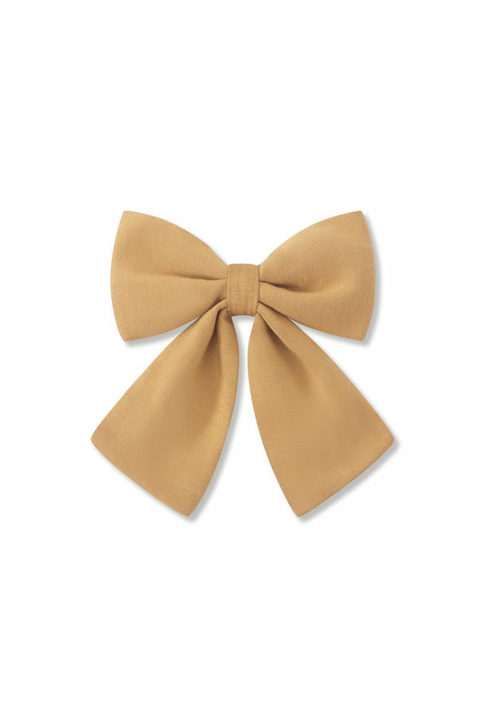Kyte Baby Large Alligator Clip Bow in Ochre