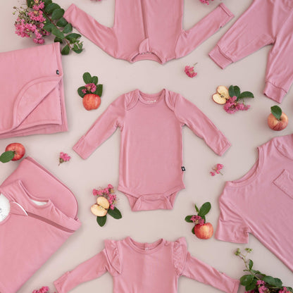 Kyte Baby Long Sleeve Bodysuit in Apple Blossom