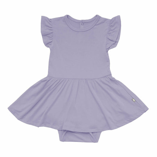 Kyte Baby Toddler Twirl Bodysuit Dress in Taro