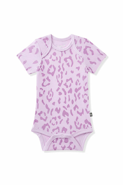 Kyte Baby Bodysuit in Thistle Leopard