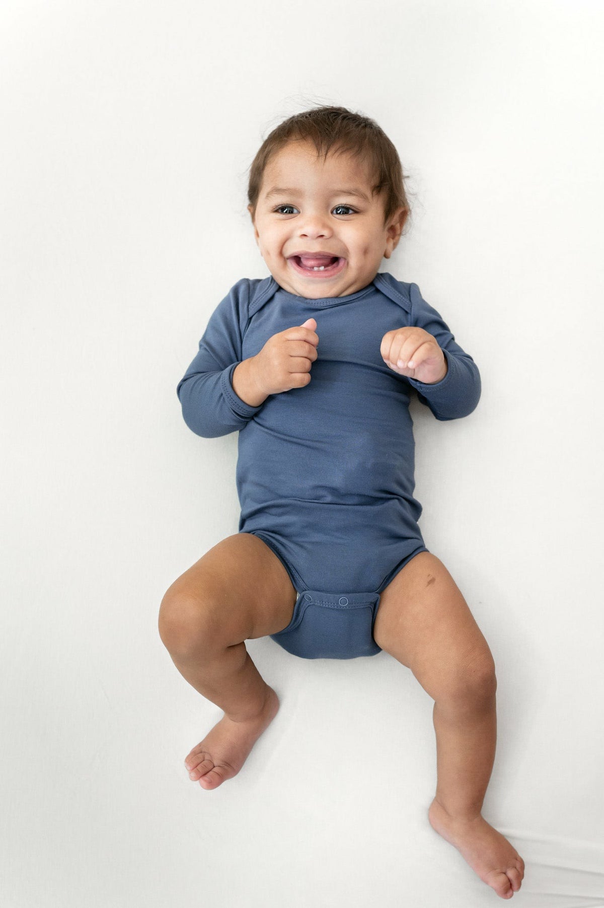 Kyte Baby Long Sleeve Bodysuit in Oxford