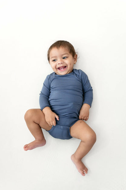 Kyte Baby Long Sleeve Bodysuit in Oxford