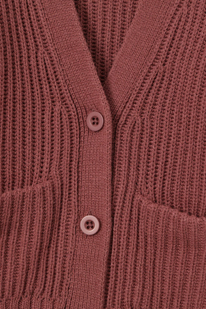 Kyte Baby Chunky Knit Oversized Cardigan in Ember