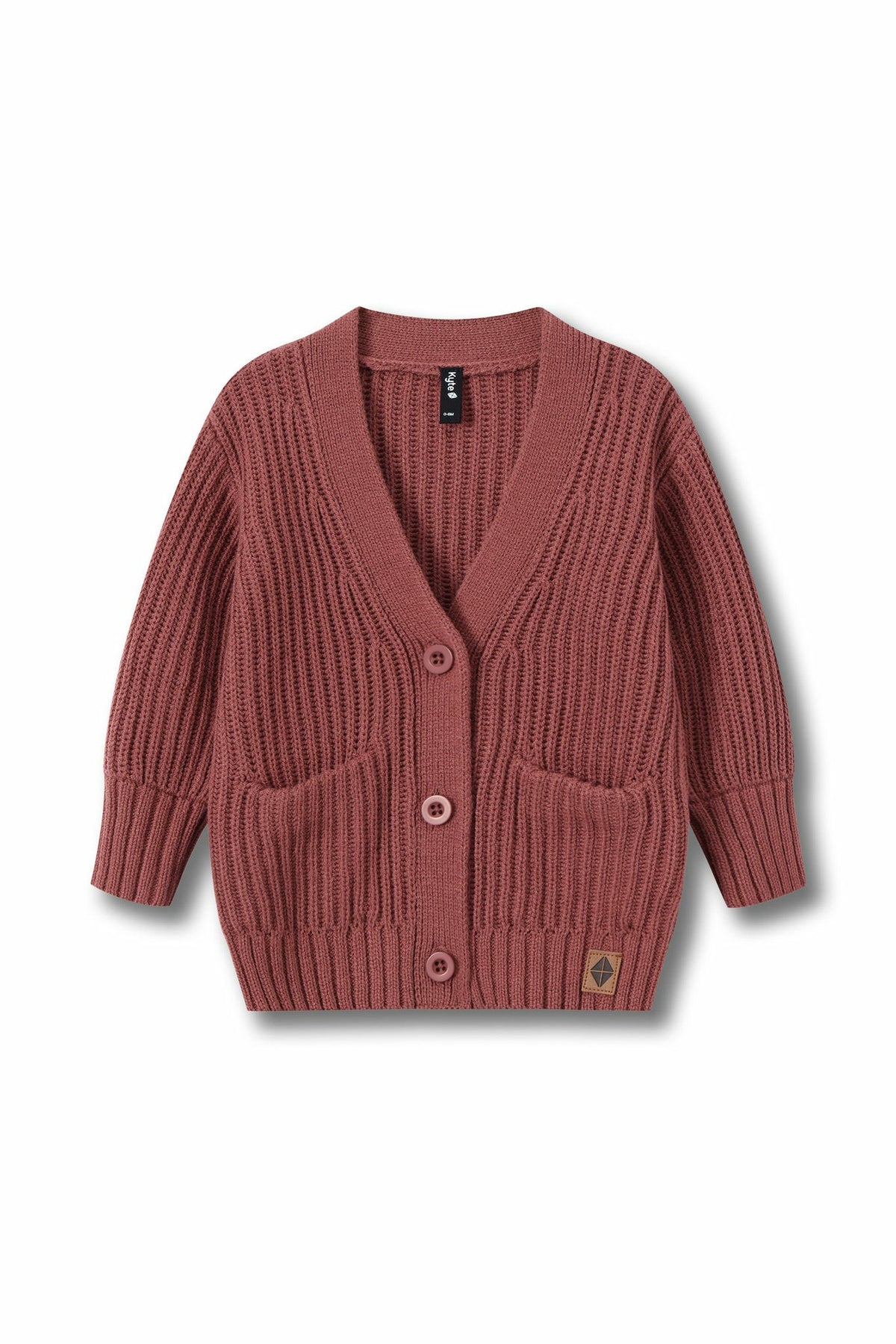 Kyte Baby Chunky Knit Oversized Cardigan in Ember