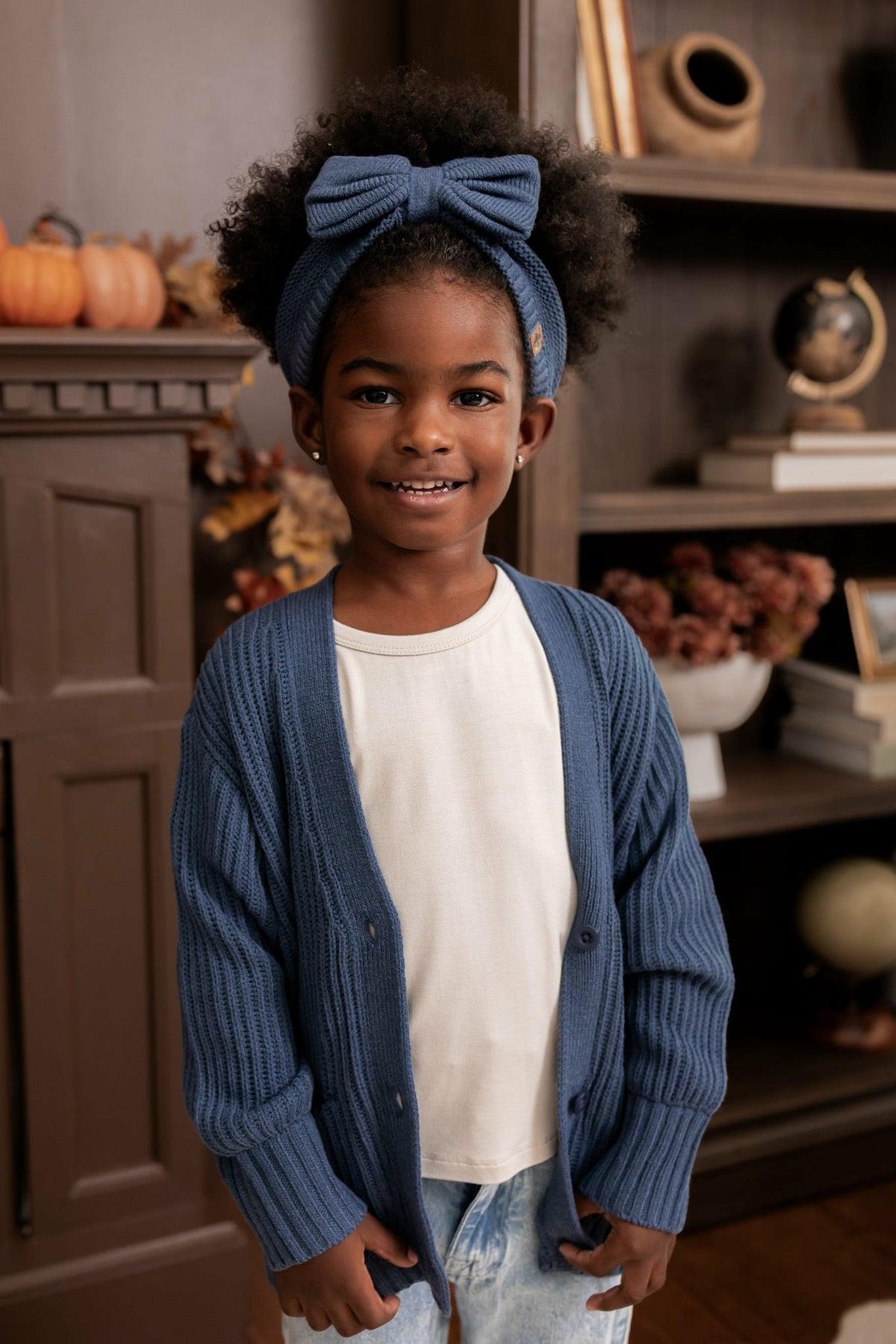 Kyte Baby Chunky Knit Oversized Cardigan in Oxford