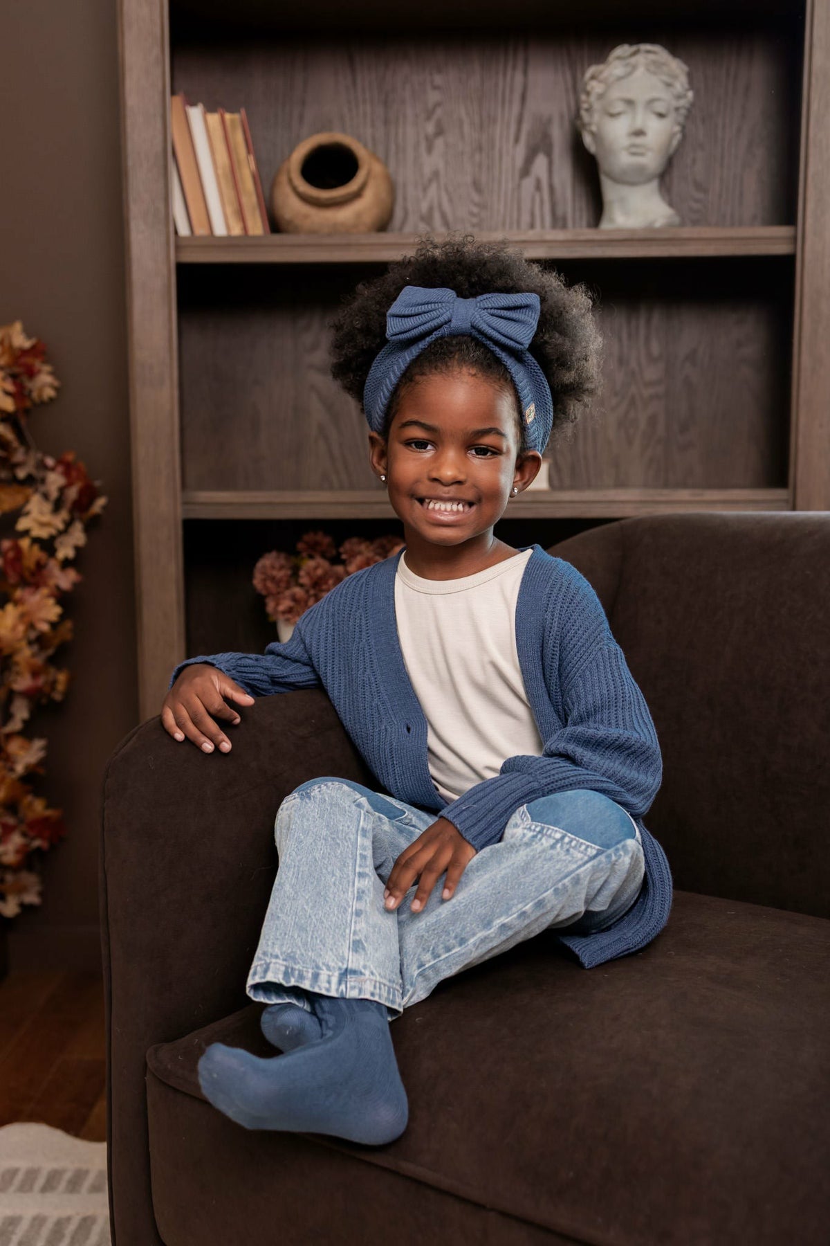 Kyte Baby Chunky Knit Oversized Cardigan in Oxford
