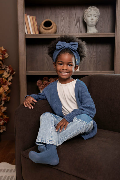 Kyte Baby Chunky Knit Oversized Cardigan in Oxford