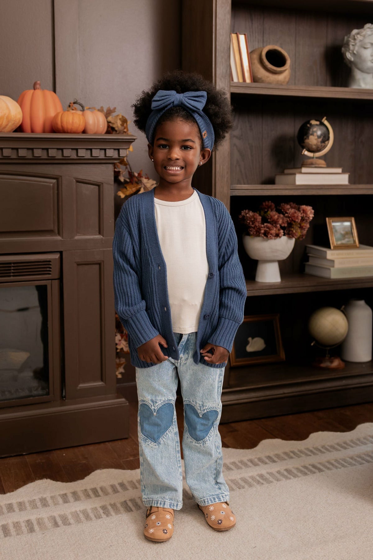 Kyte Baby Chunky Knit Oversized Cardigan in Oxford