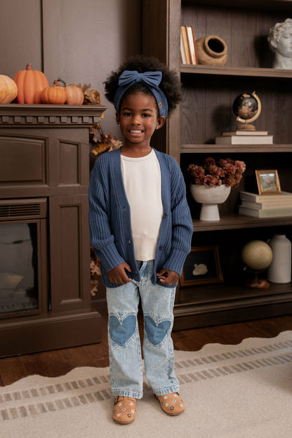 Kyte Baby Chunky Knit Oversized Cardigan in Oxford