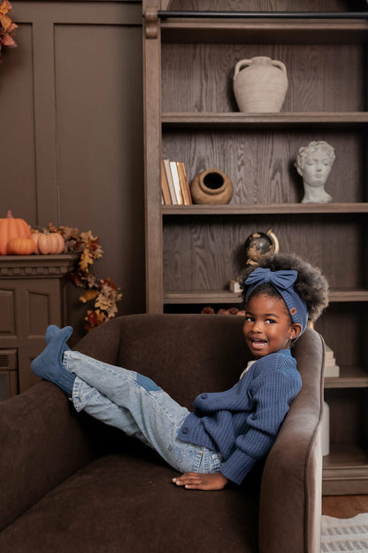 Kyte Baby Chunky Knit Oversized Cardigan in Oxford